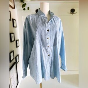 Vintage Pine & Co Cotton Pintuck Blouse | Made in USA